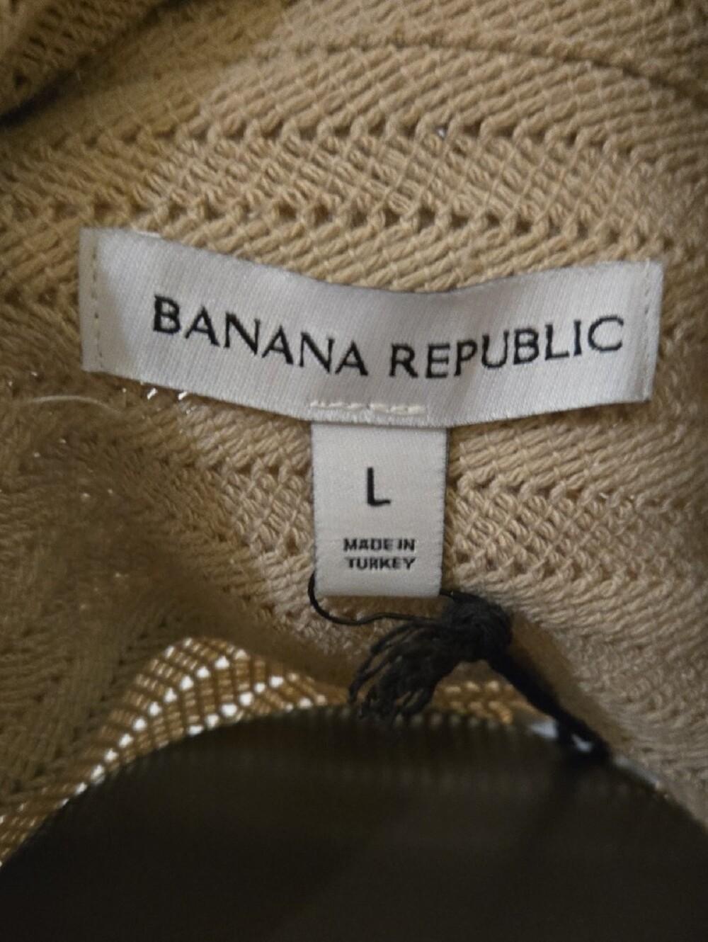 Banana Republic Herringbone Jacquard Resort Shirt Large - Picture 2 of 10
